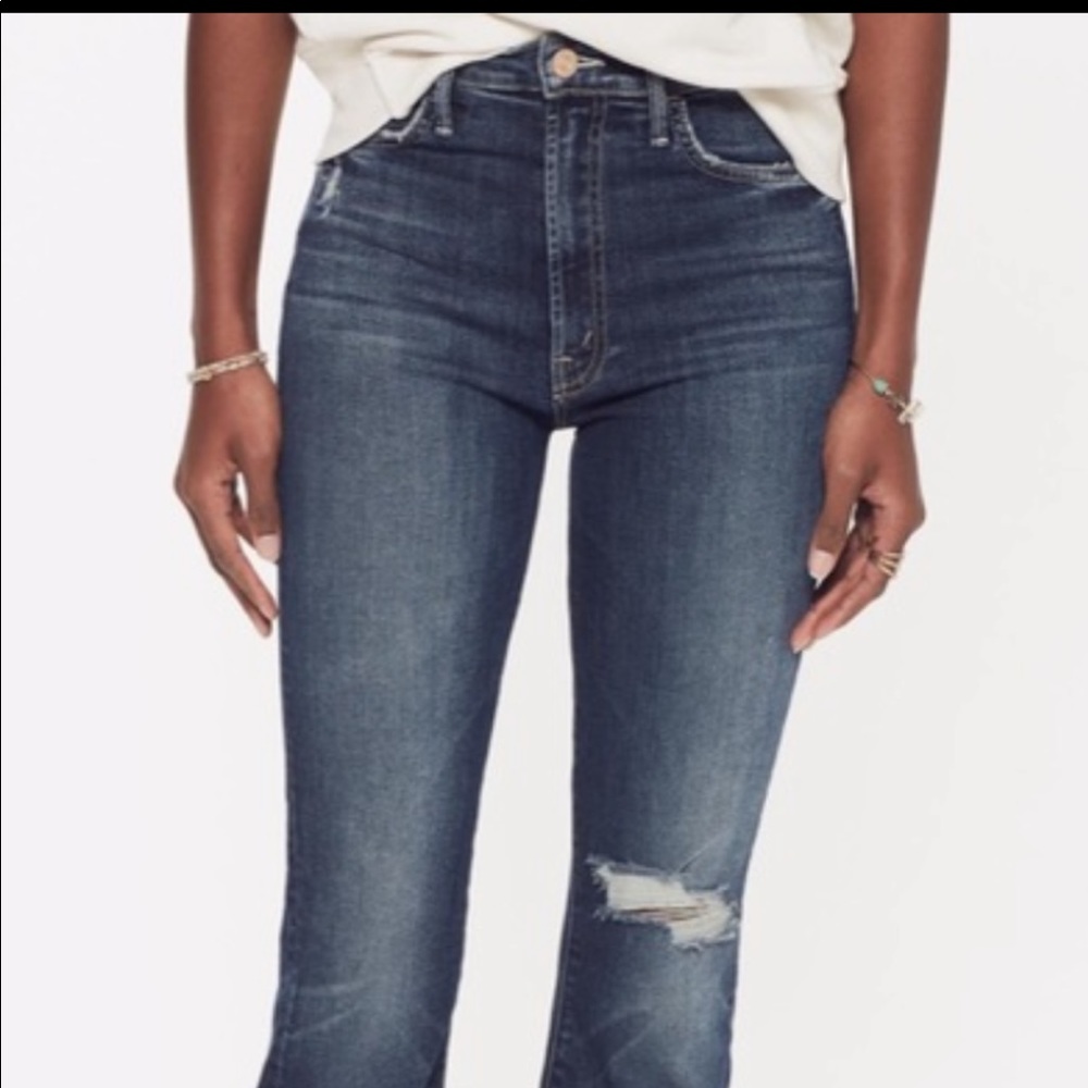 Mother Denim hustler fray